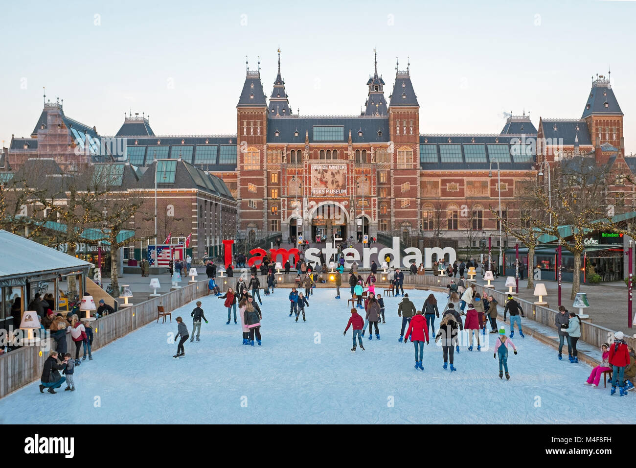 AMSTERDAM, NETHERLANDS JANUARY 8, 2016 Ice skating on the skating