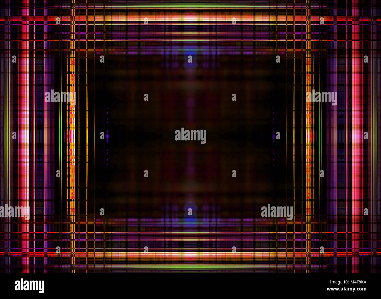 Colourful lights border on black Stock Photo - Alamy