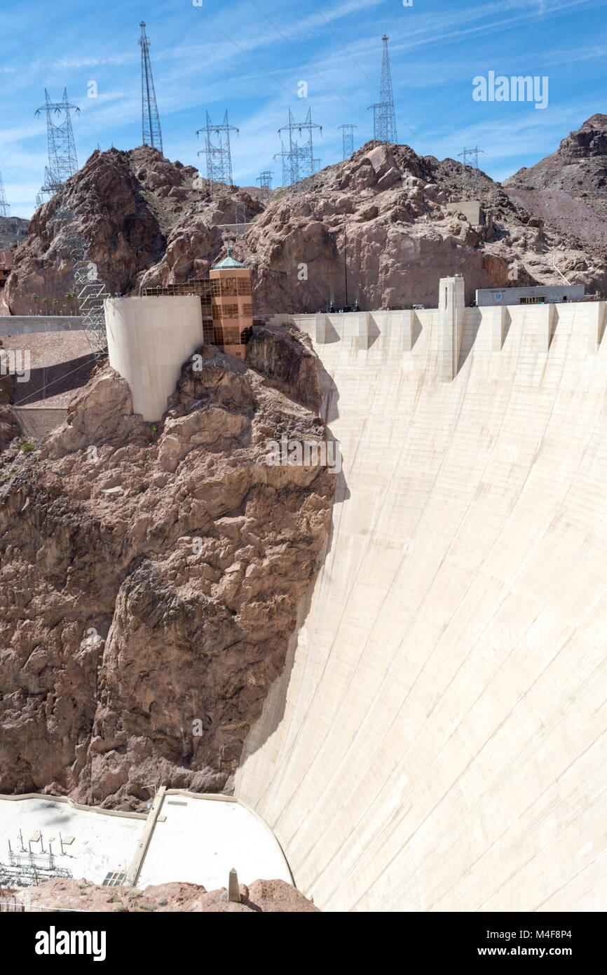 Hoover dam wall Stock Photo