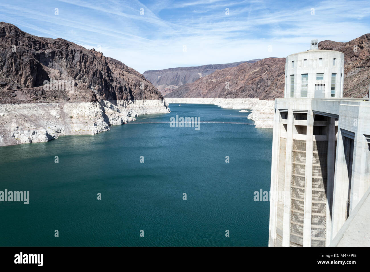 Lake Mead from the dam Stock Photo