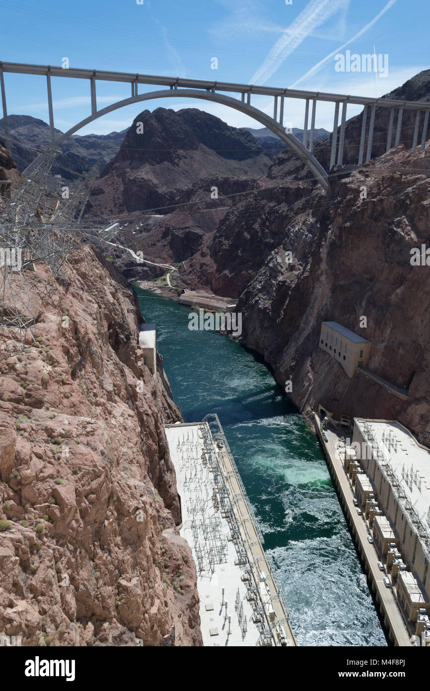 Hoover dam bypass bridge Stock Photo