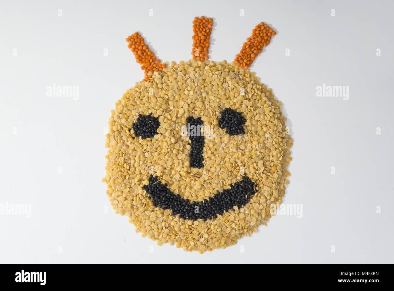 Smiley lentils Stock Photo