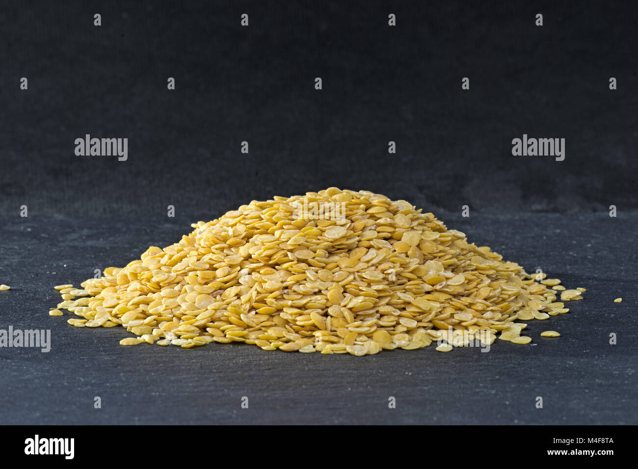 Yellow lentils Stock Photo