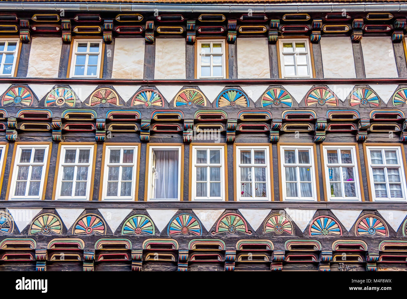 Half-timbered house in Stolberg in the Harz mountains, Germany Stock Photo
