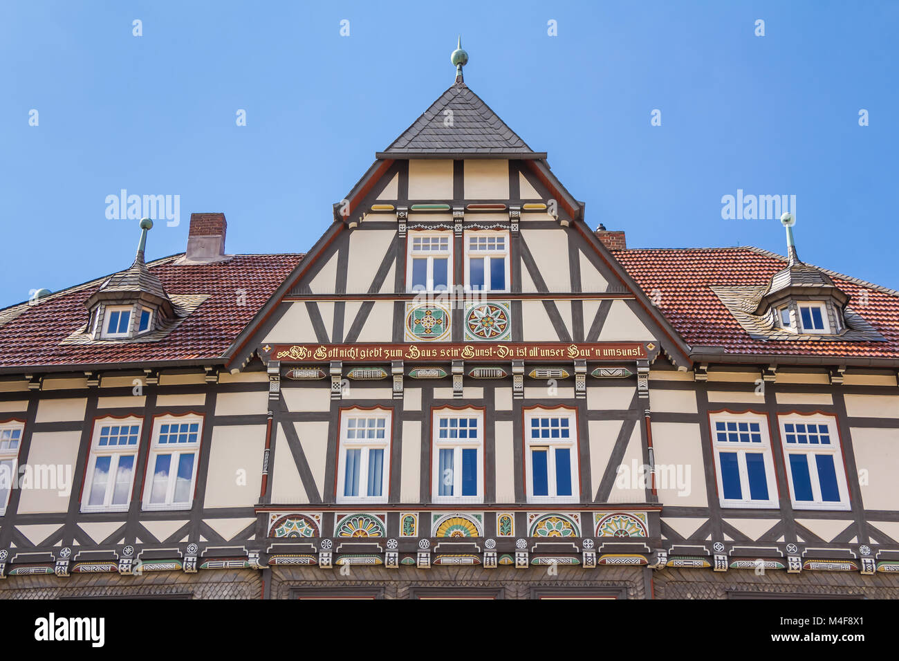 Half-timbered house at market square in Goslar in Germany Stock Photo