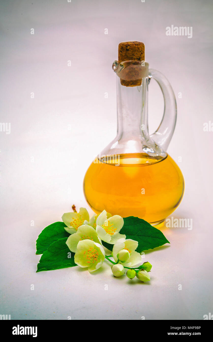 Jasmine oil, flowers Stock Photo Alamy
