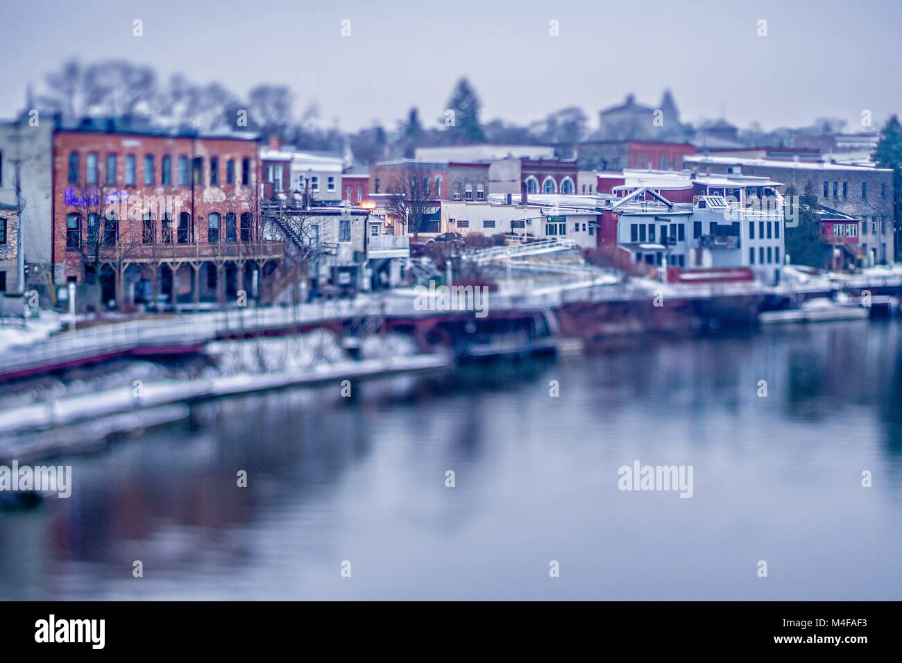 City of manistee michigan early morning in spring Stock Photo Alamy