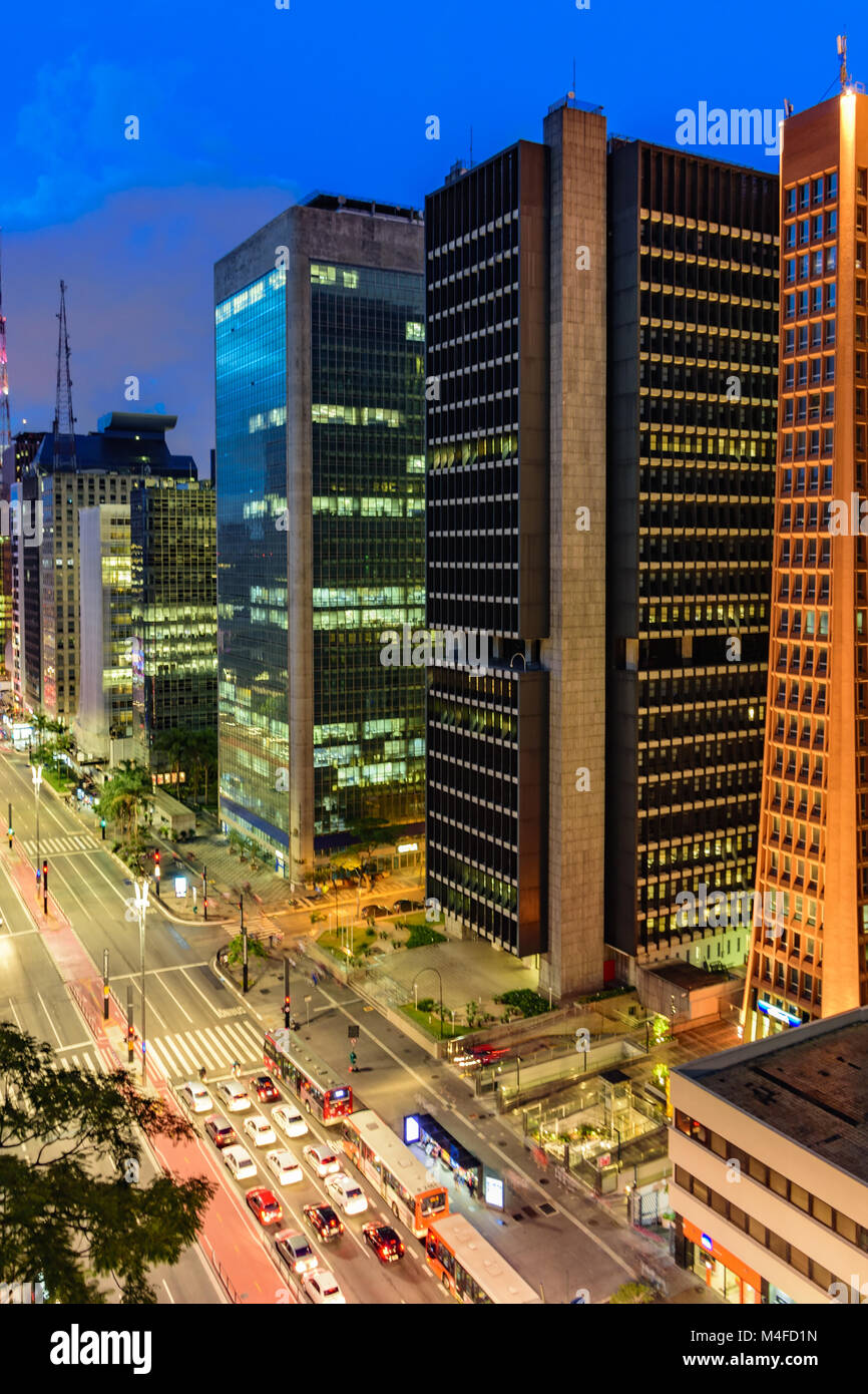 Paulista Avenue, Sao Paulo, Brasil Stock Photo