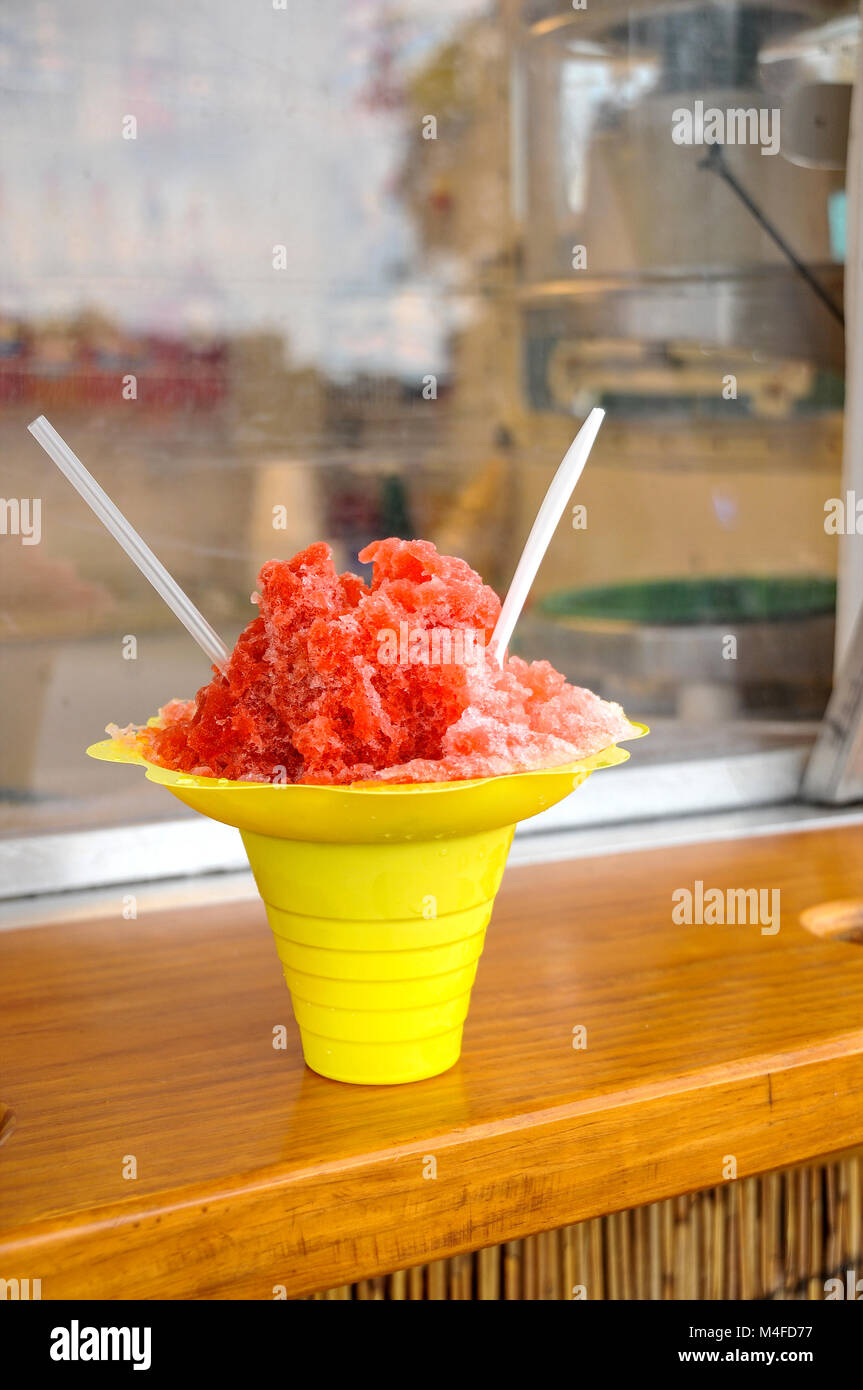 Shaved ice snow cone Stock Photo Alamy