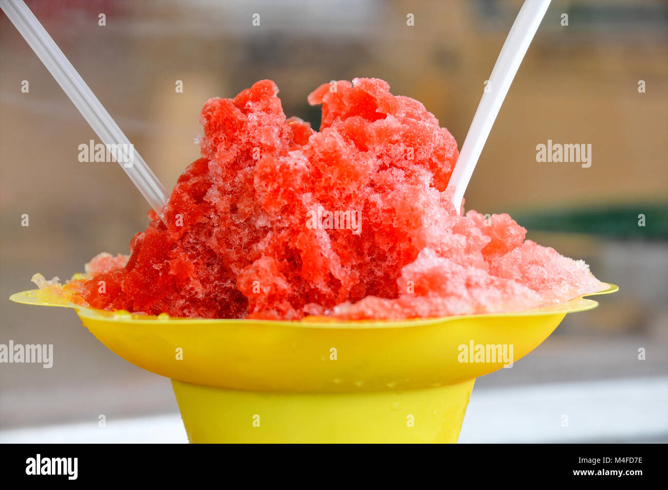 Shaved ice snow cone Stock Photo Alamy