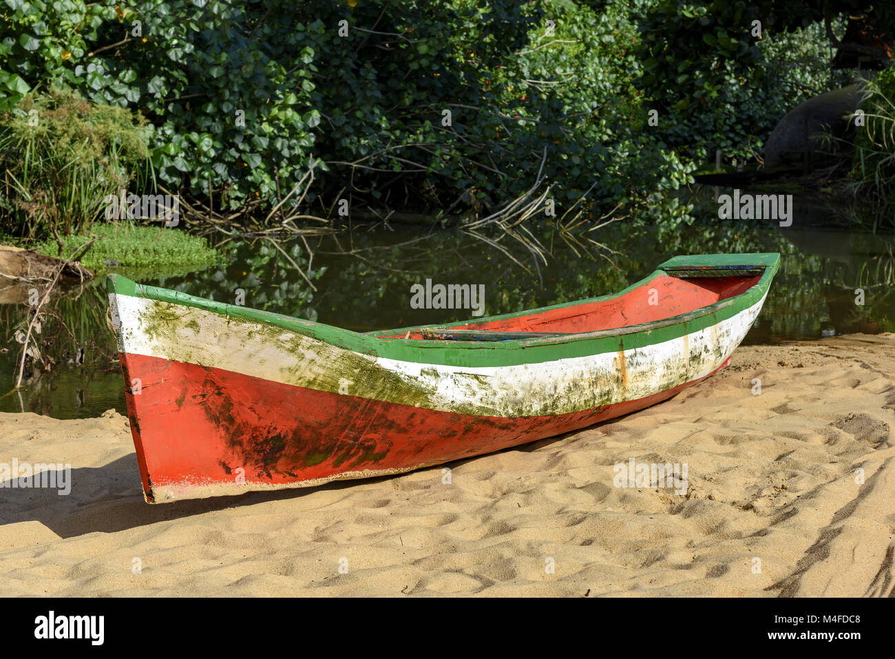 Old wooden fishing boat Stock Photo - Alamy
