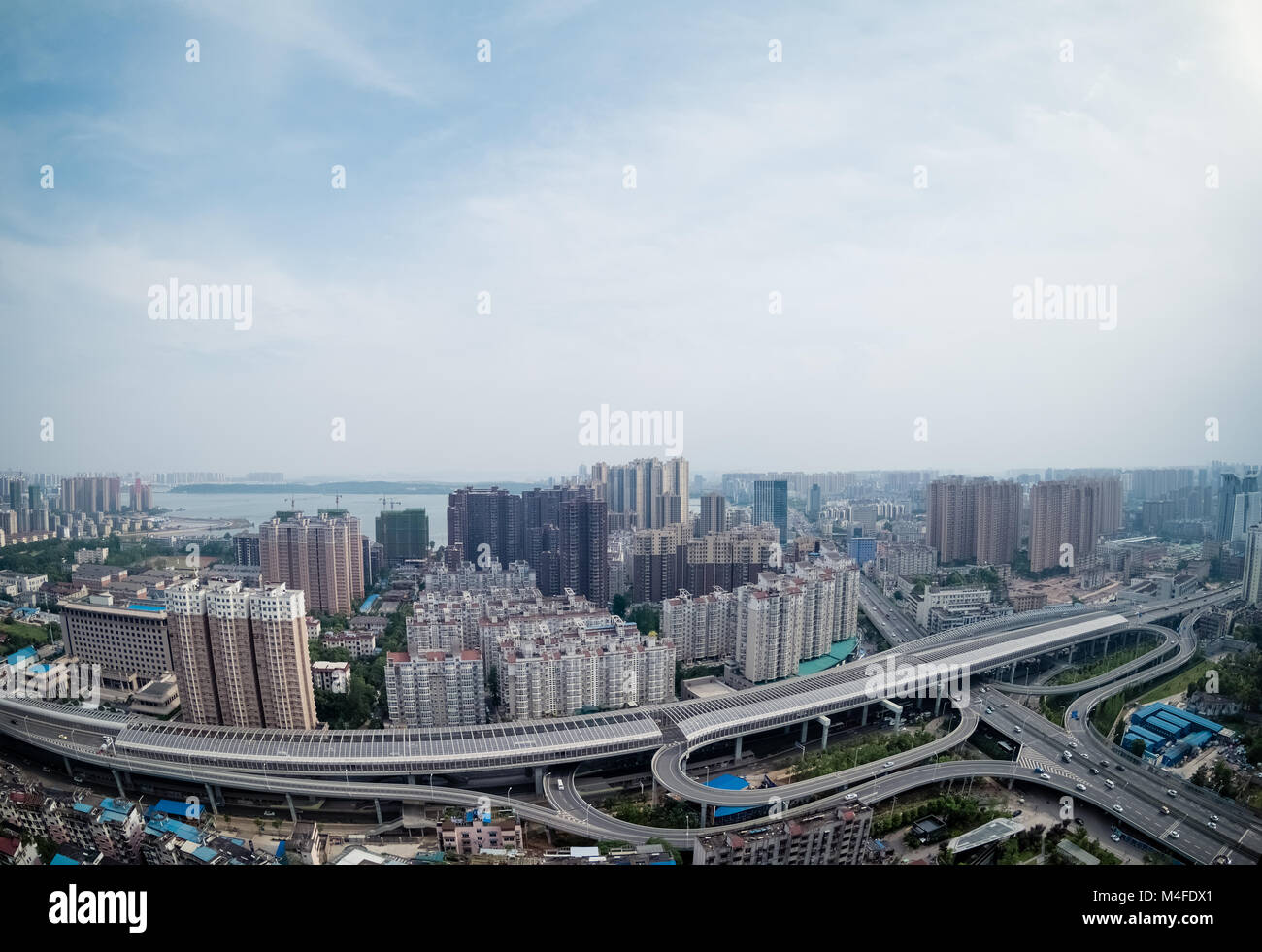 overpass by fish eye Stock Photo