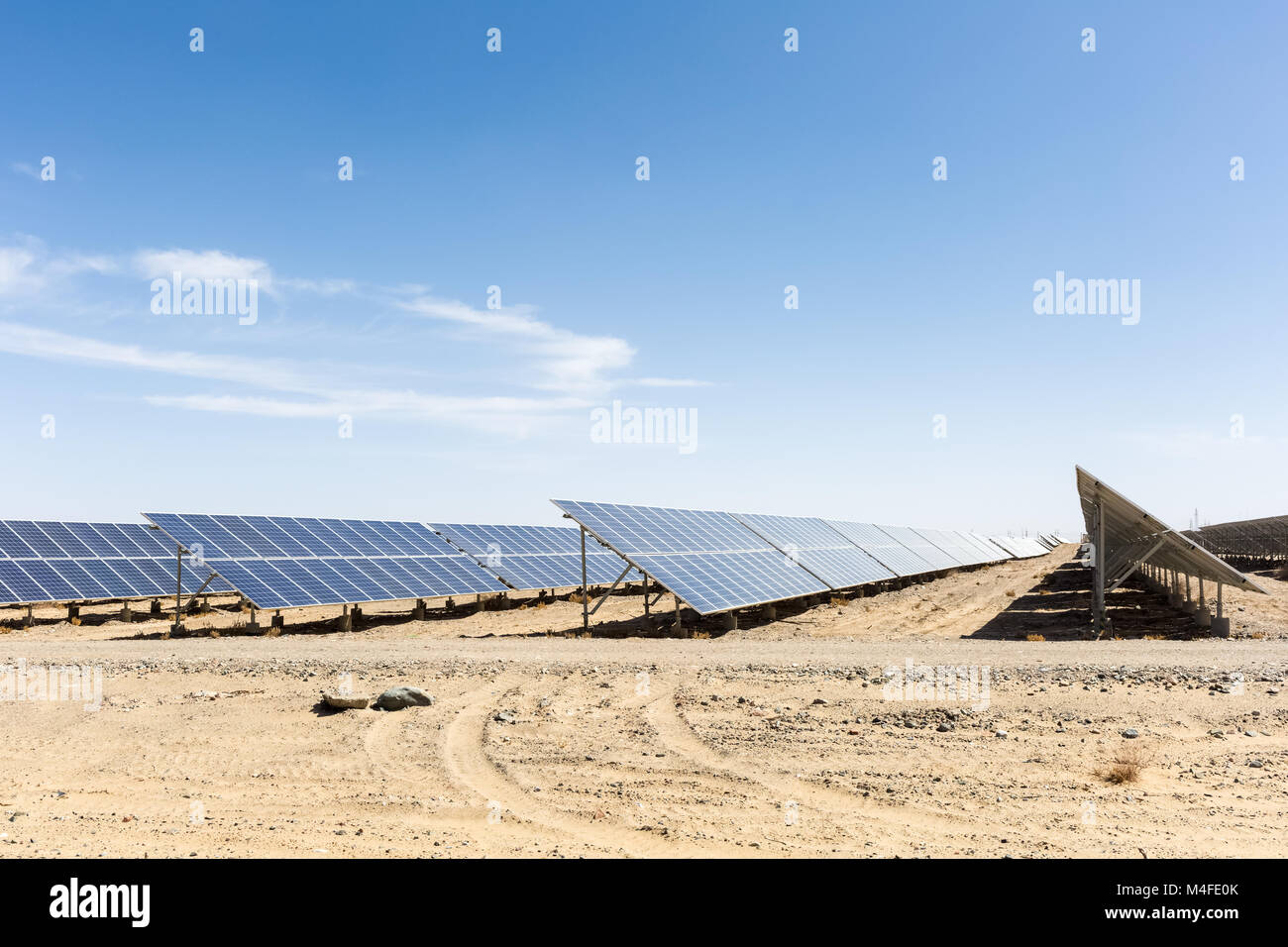 solar energy on gobi Stock Photo