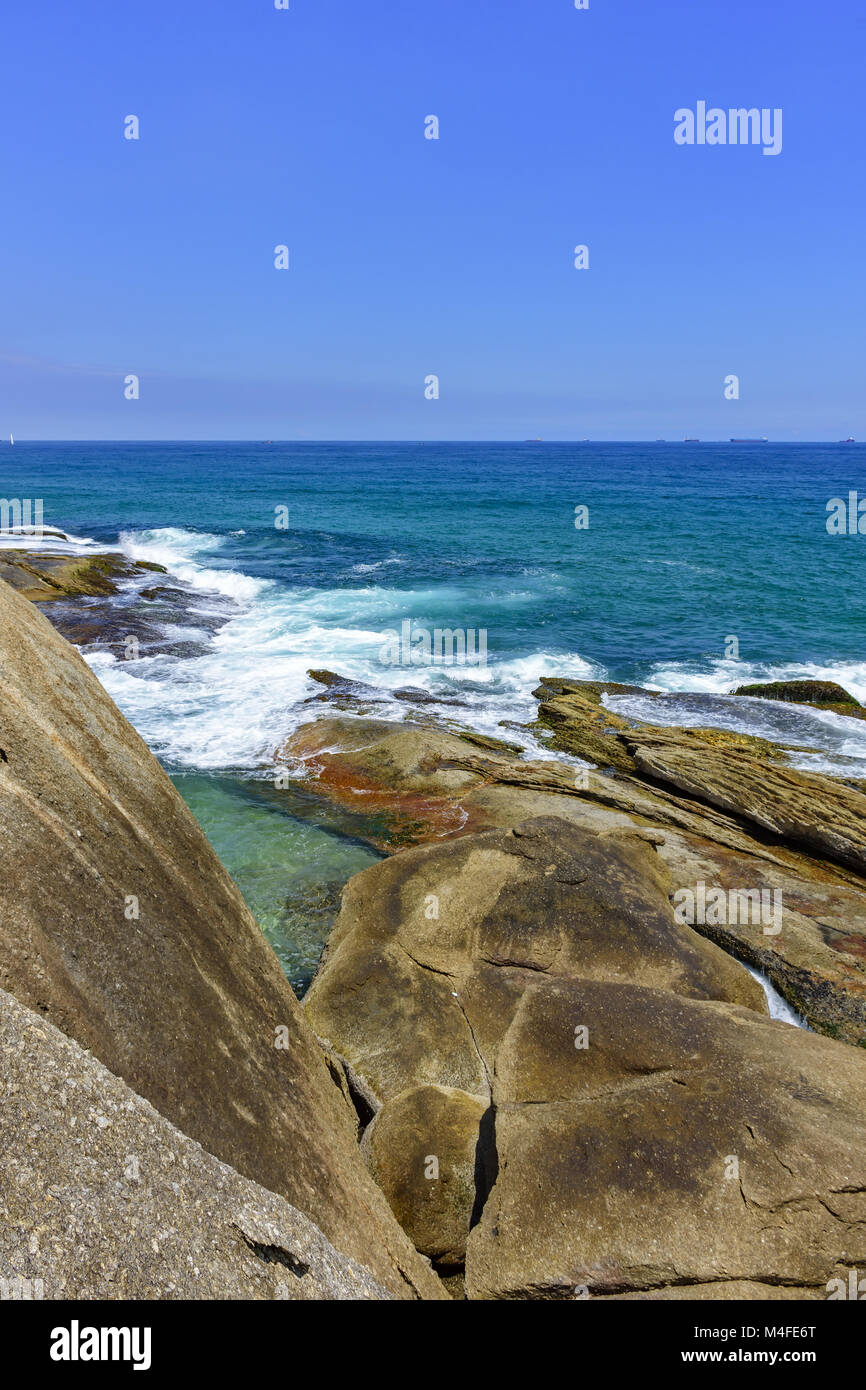 Rock, sky and sea Stock Photo