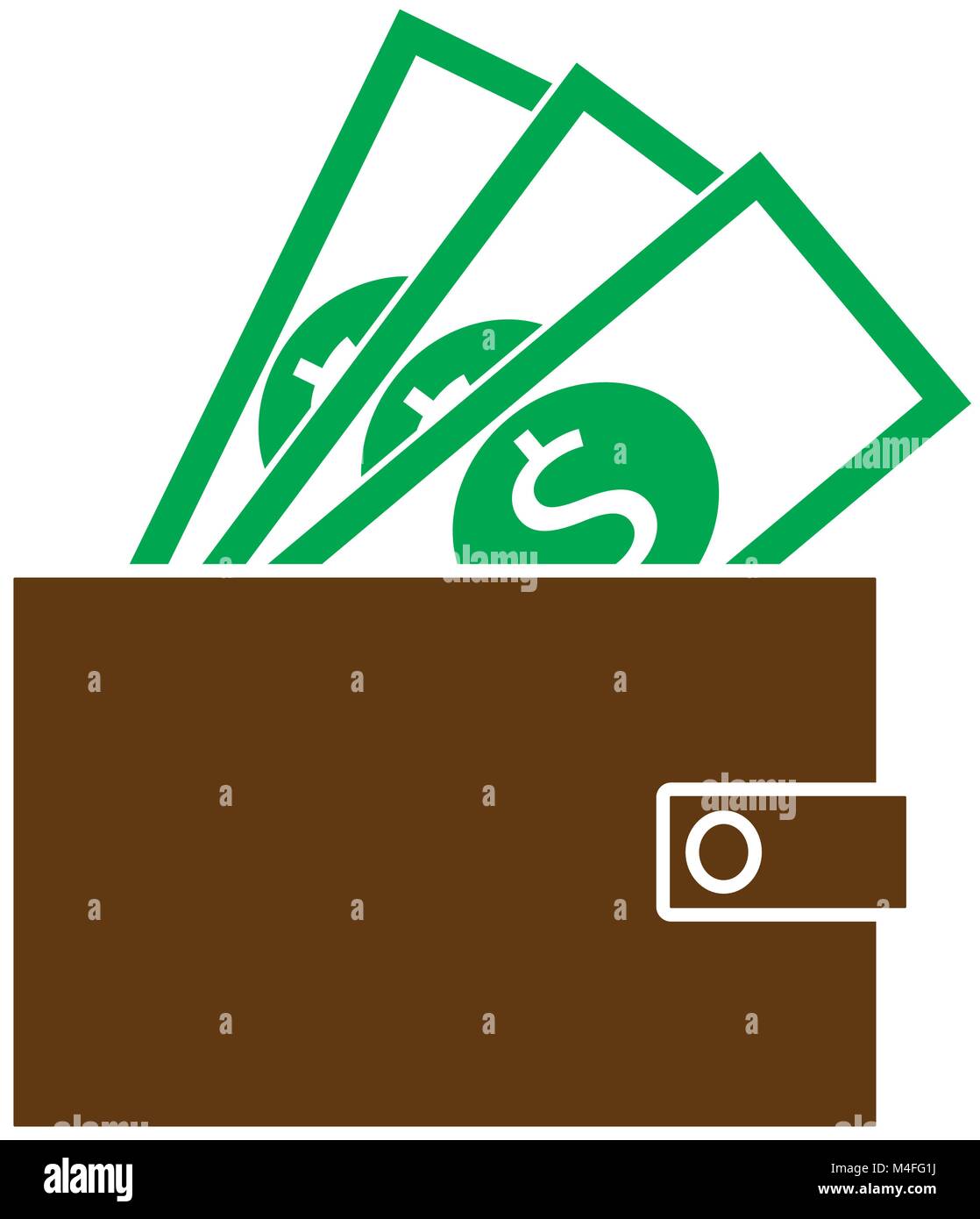 Dollar Currency Icon Or Logo Vector On Notes Popping Out Of A
