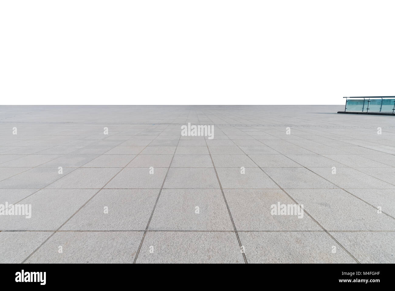 empty concrete square floor isolated Stock Photo