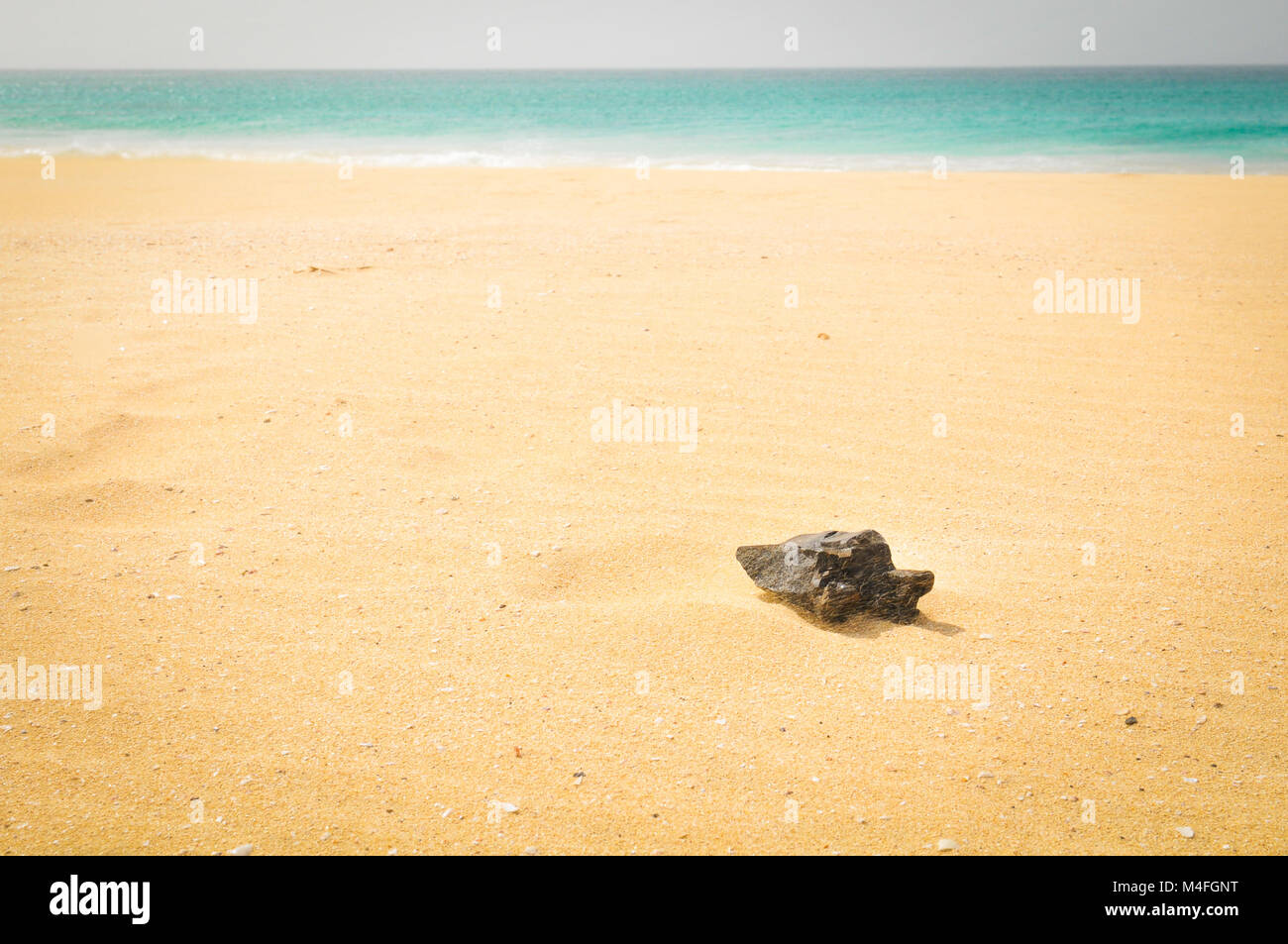 Sea panorama with volcanic rocks in Cape Verde Stock Photo - Alamy