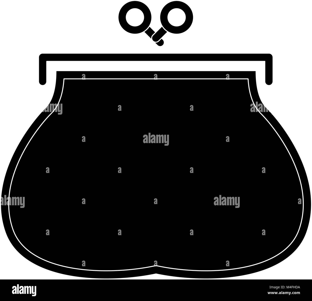 coins purse isolated Stock Vector