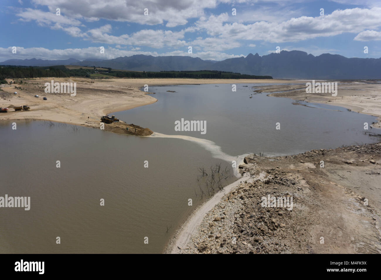 February 10, 2018. View Of The Theewaterskloof Dam, The Levels Of Which ...