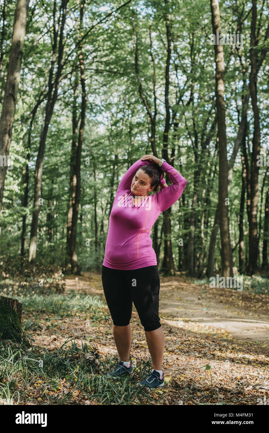 Woman up on own hi res stock photography and images Alamy