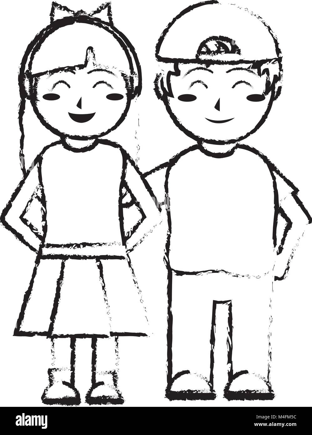 Girl and boy cartoon design Stock Vector Image & Art - Alamy
