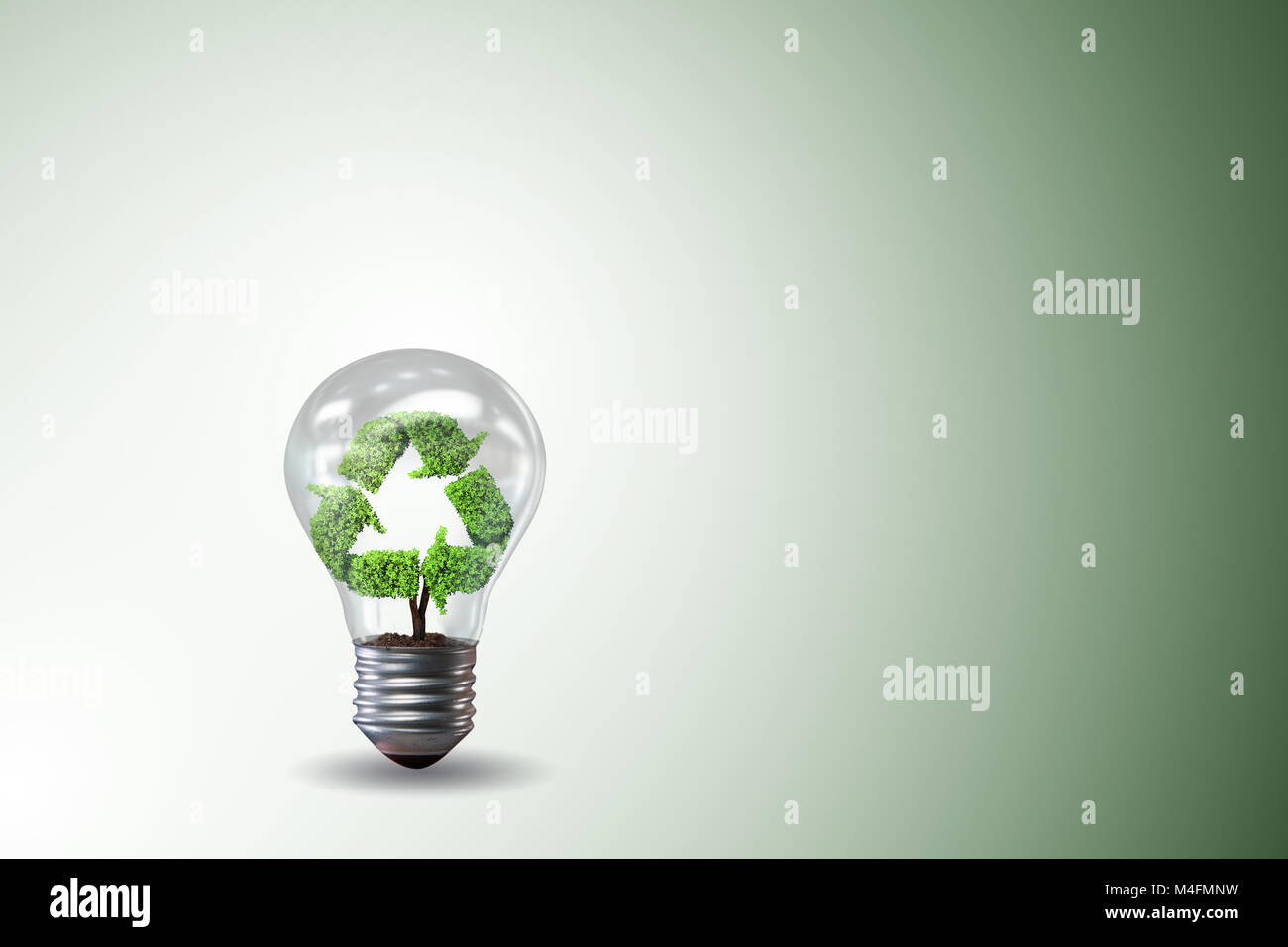 Light bulb in green environment concept 3d rendering Stock Photo Alamy