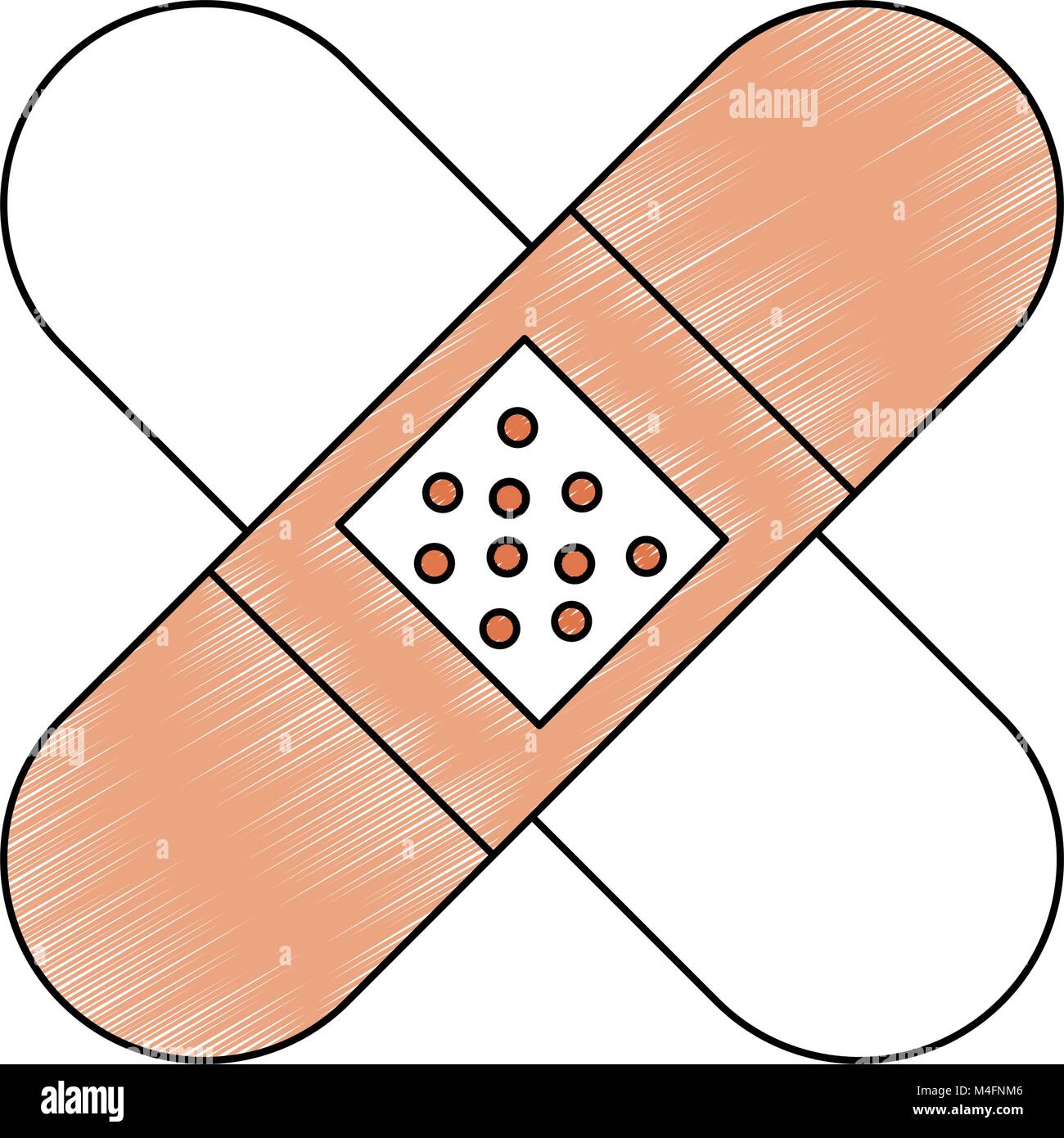 Bandages crossed symbol Stock Vector