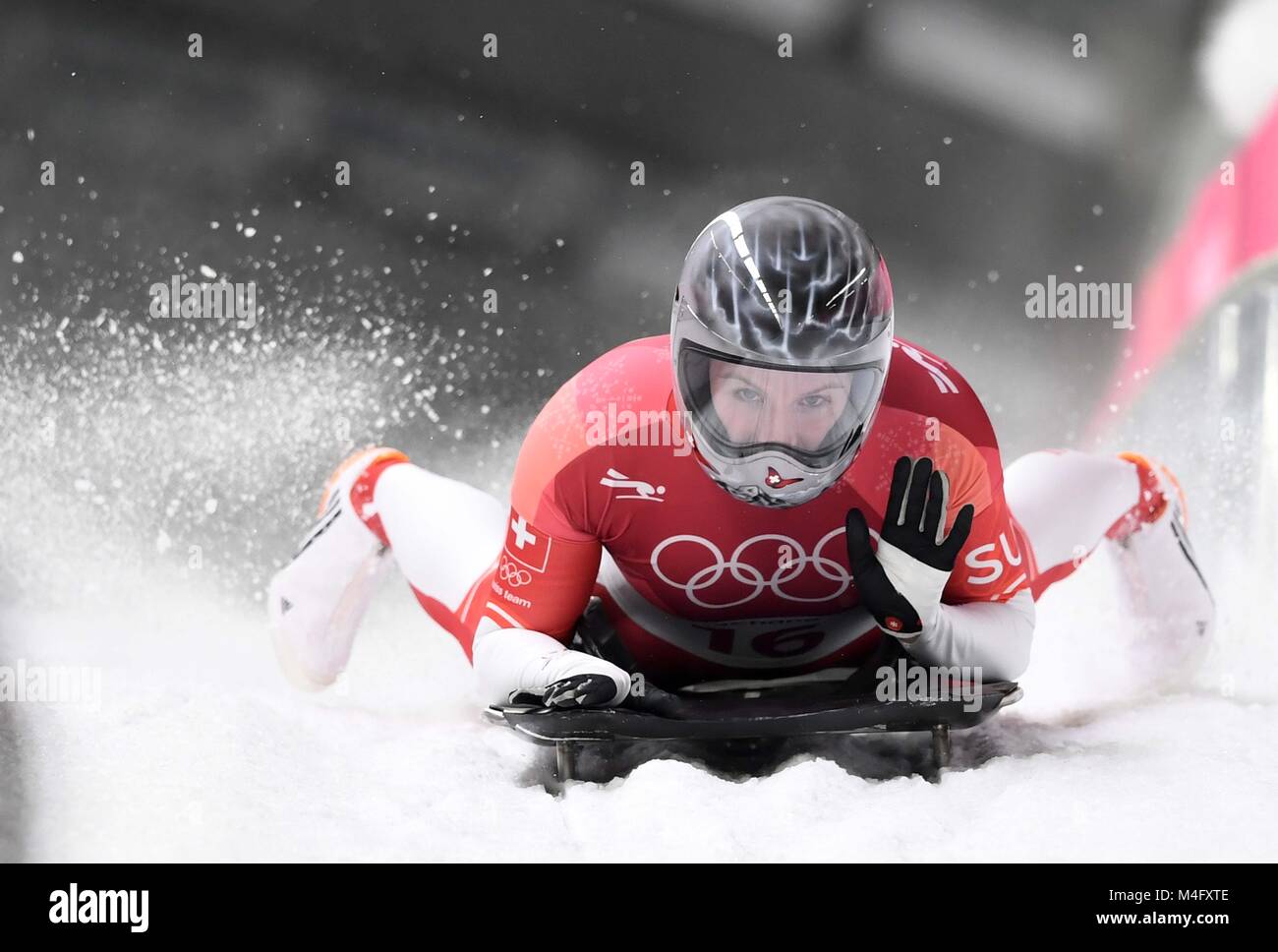 Marina Gilardoni (SUI). Womens skeleton. Alpensia sliding cemtre. Pyeongchang2018 winter Olympics. Alpensia. Republic of Korea. Credit: Sport In Pictures/Alamy Live News Stock Photo