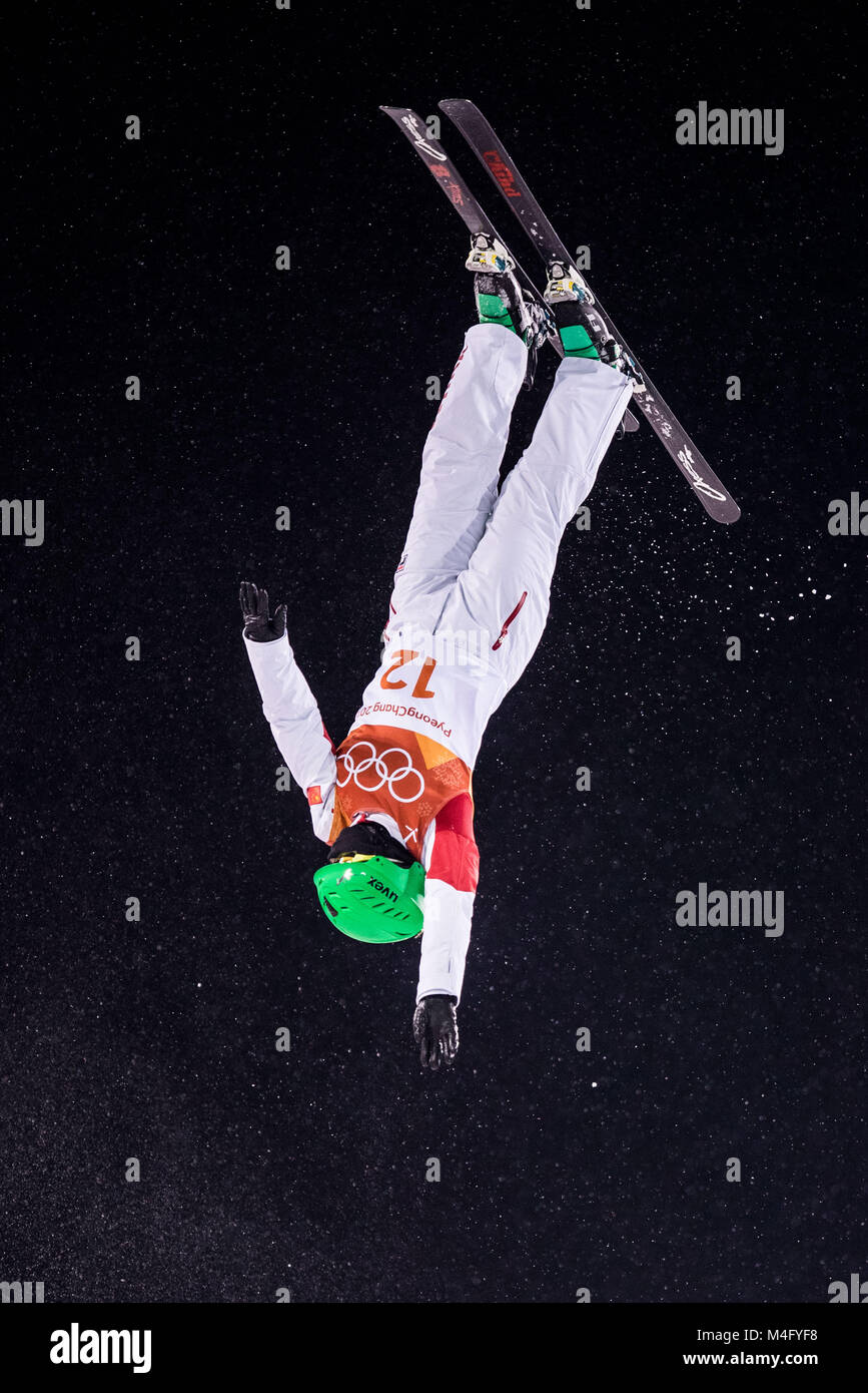 Pyeongchang, South Korea. 16th Feb, 2018. Kong Fanyu of China competes ...
