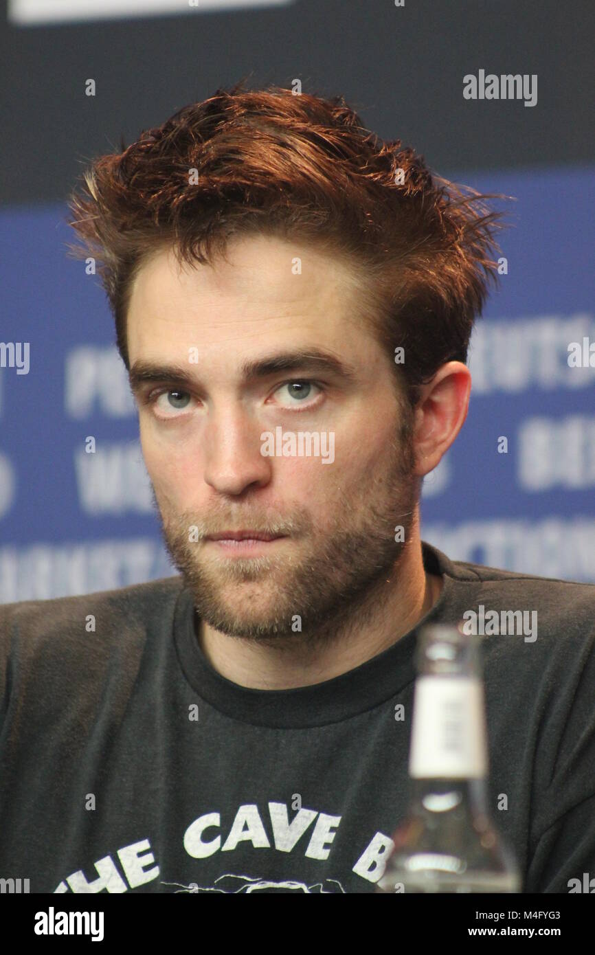 Press conference at the Grand Hyatt Hotel in Berlin/Germany for “Damsel“ by 68th BERLINALE (International Film Festival.)  Featuring: Robert Pattinson, David Zellner, Natham Zellner, Mia Wasikowska . Where: Berlin/Germany, When: 16.February 2018, “Credits: T.O.Pictures / Alamy Live News“ Stock Photo