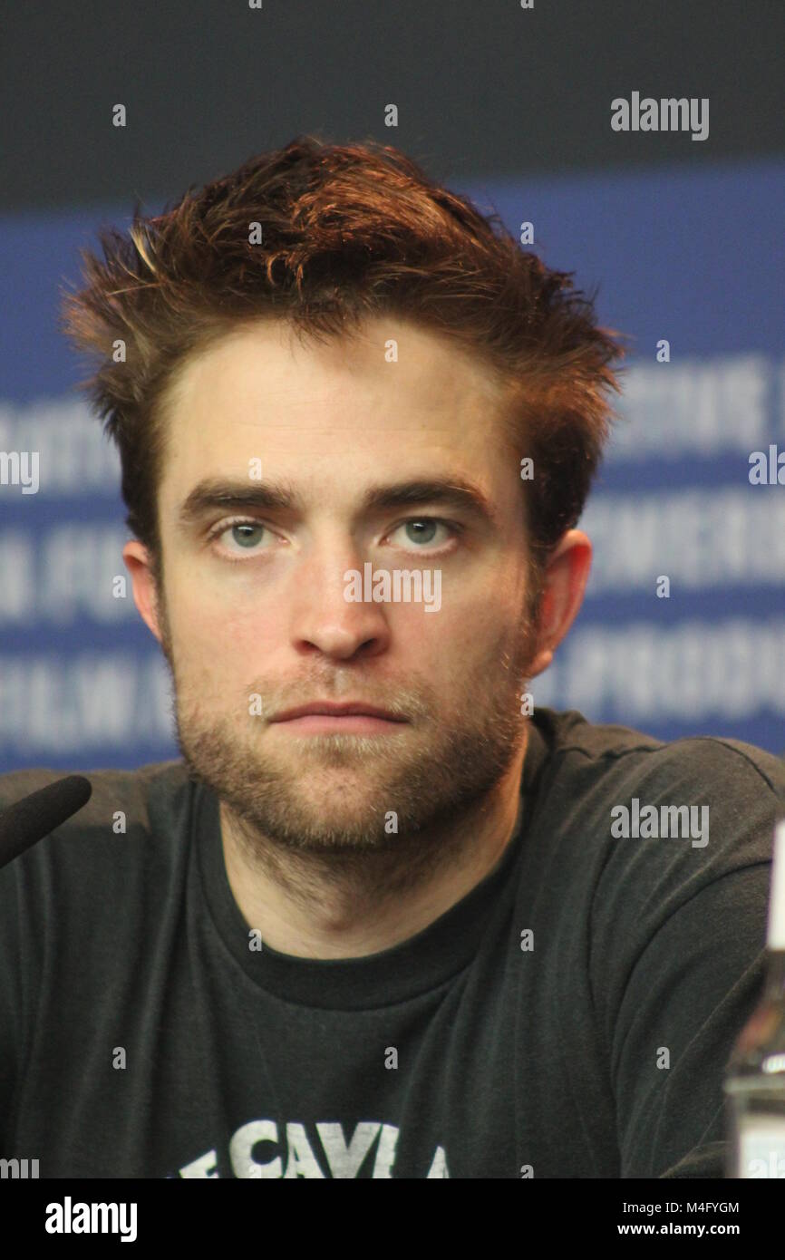 Press conference at the Grand Hyatt Hotel in Berlin/Germany for “Damsel“ by 68th BERLINALE (International Film Festival.)  Featuring: Robert Pattinson, David Zellner, Natham Zellner, Mia Wasikowska . Where: Berlin/Germany, When: 16.February 2018, “Credits: T.O.Pictures / Alamy Live News“ Stock Photo