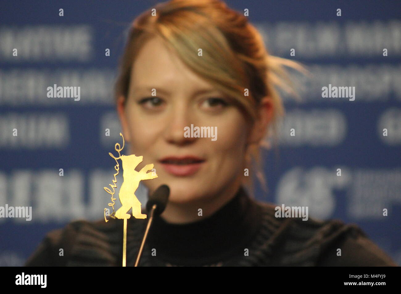 Press conference at the Grand Hyatt Hotel in Berlin/Germany for “Damsel“ by 68th BERLINALE (International Film Festival.)  Featuring: Robert Pattinson, David Zellner, Natham Zellner, Mia Wasikowska . Where: Berlin/Germany, When: 16.February 2018, “Credits: T.O.Pictures / Alamy Live News“ Stock Photo