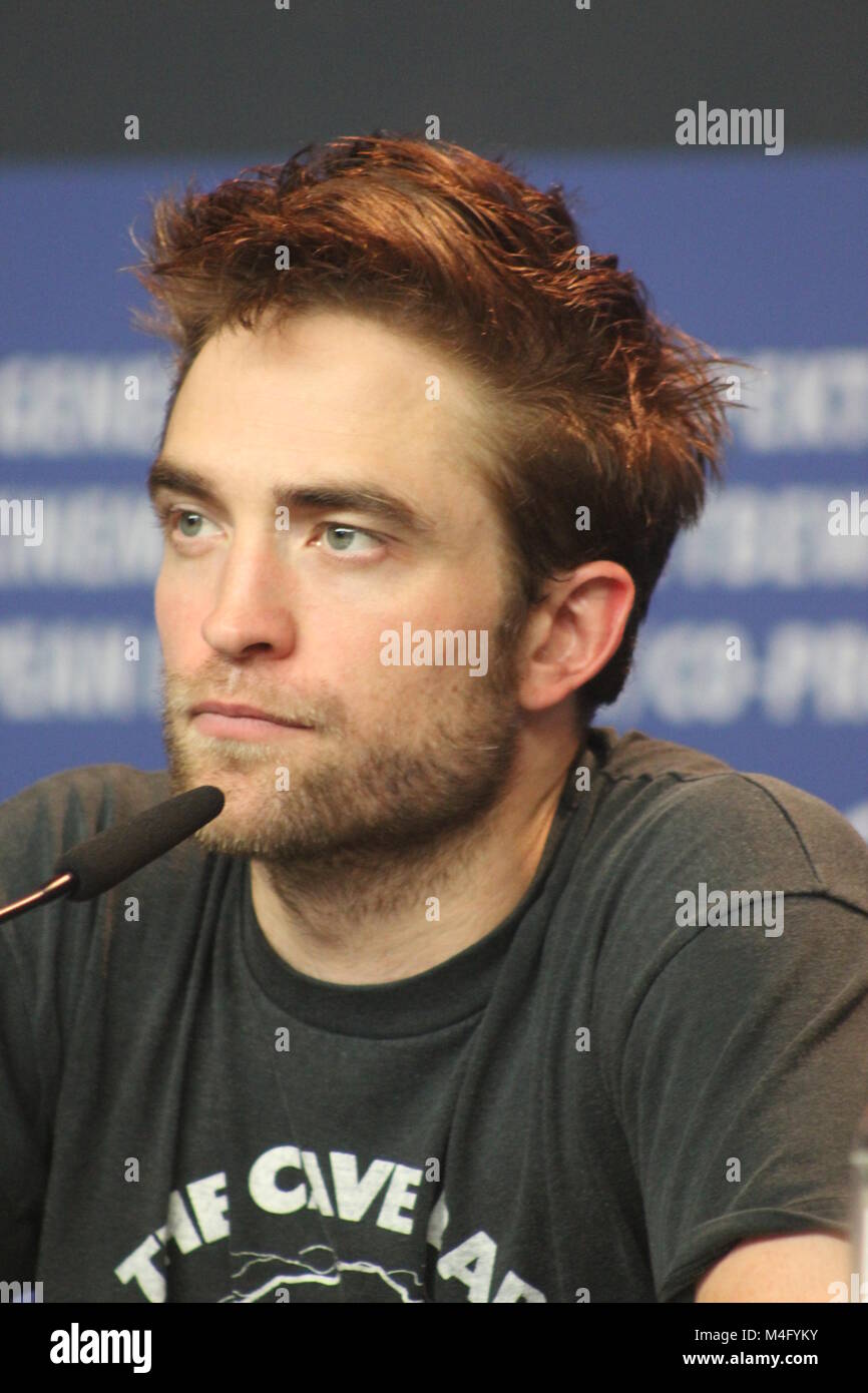 Press conference at the Grand Hyatt Hotel in Berlin/Germany for “Damsel“ by 68th BERLINALE (International Film Festival.)  Featuring: Robert Pattinson, David Zellner, Natham Zellner, Mia Wasikowska . Where: Berlin/Germany, When: 16.February 2018, “Credits: T.O.Pictures / Alamy Live News“ Stock Photo