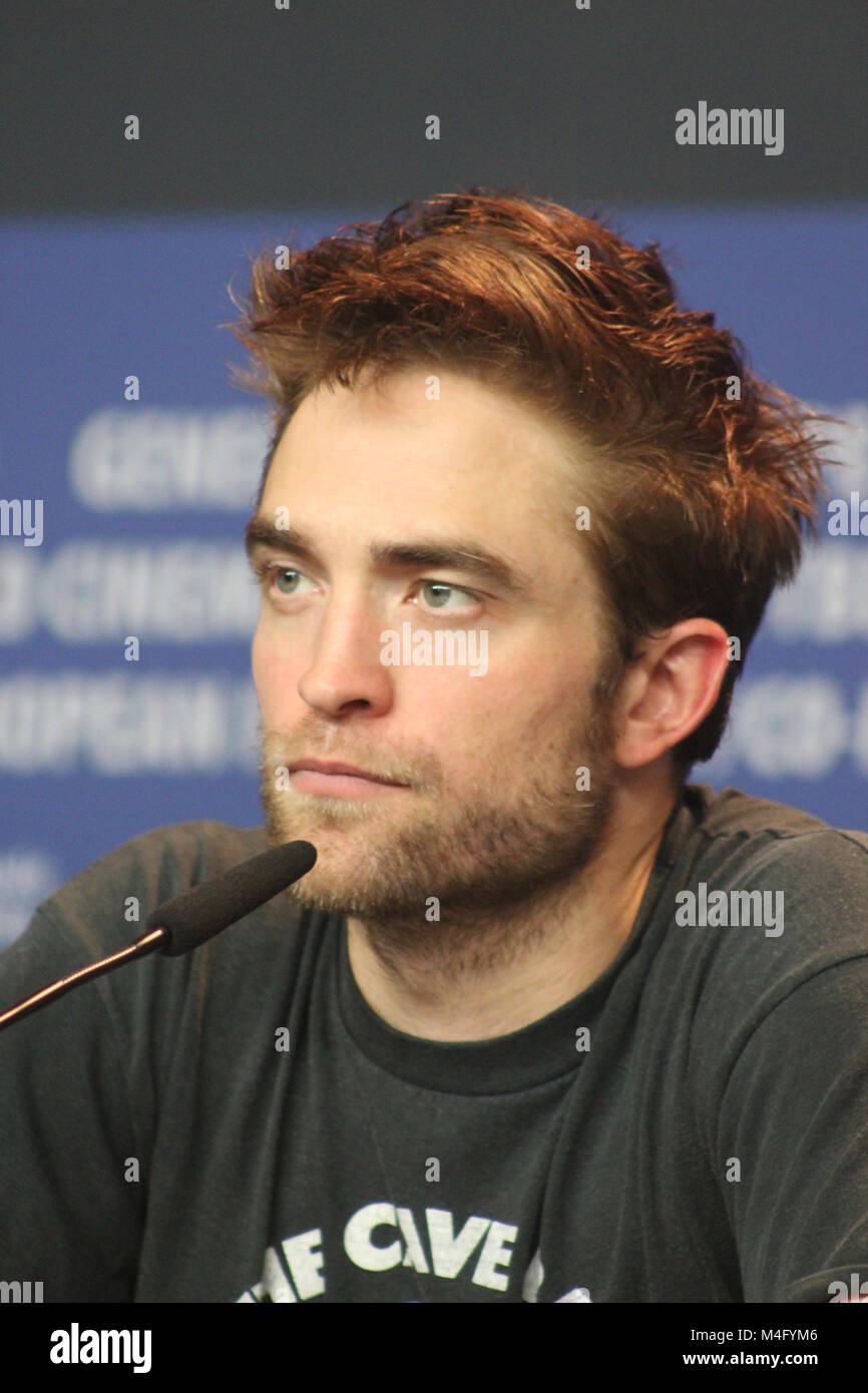 Press conference at the Grand Hyatt Hotel in Berlin/Germany for “Damsel“ by 68th BERLINALE (International Film Festival.)  Featuring: Robert Pattinson, David Zellner, Natham Zellner, Mia Wasikowska . Where: Berlin/Germany, When: 16.February 2018, “Credits: T.O.Pictures / Alamy Live News“ Stock Photo