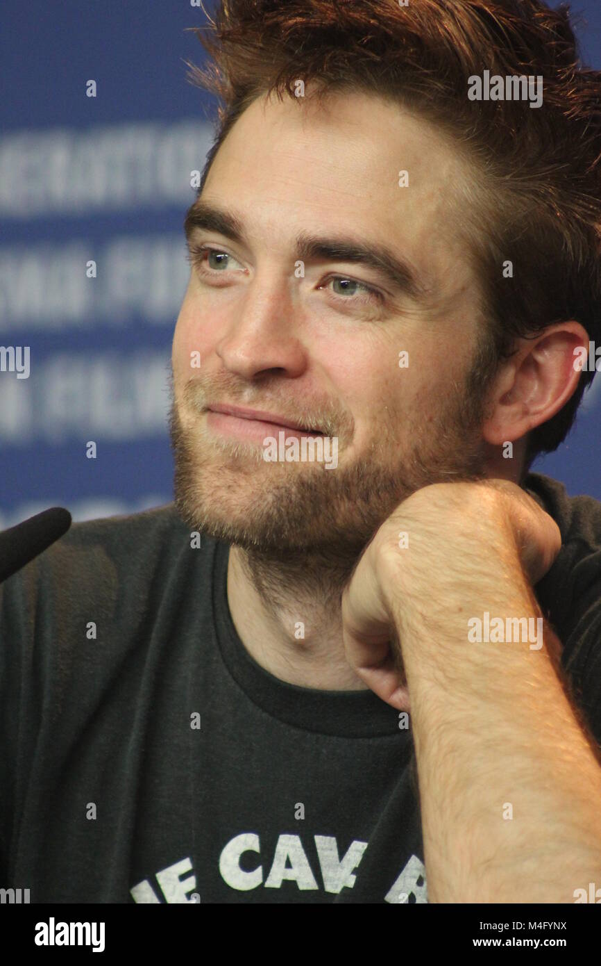 Press conference at the Grand Hyatt Hotel in Berlin/Germany for “Damsel“ by 68th BERLINALE (International Film Festival.)  Featuring: Robert Pattinson, David Zellner, Natham Zellner, Mia Wasikowska . Where: Berlin/Germany, When: 16.February 2018, “Credits: T.O.Pictures / Alamy Live News“ Stock Photo