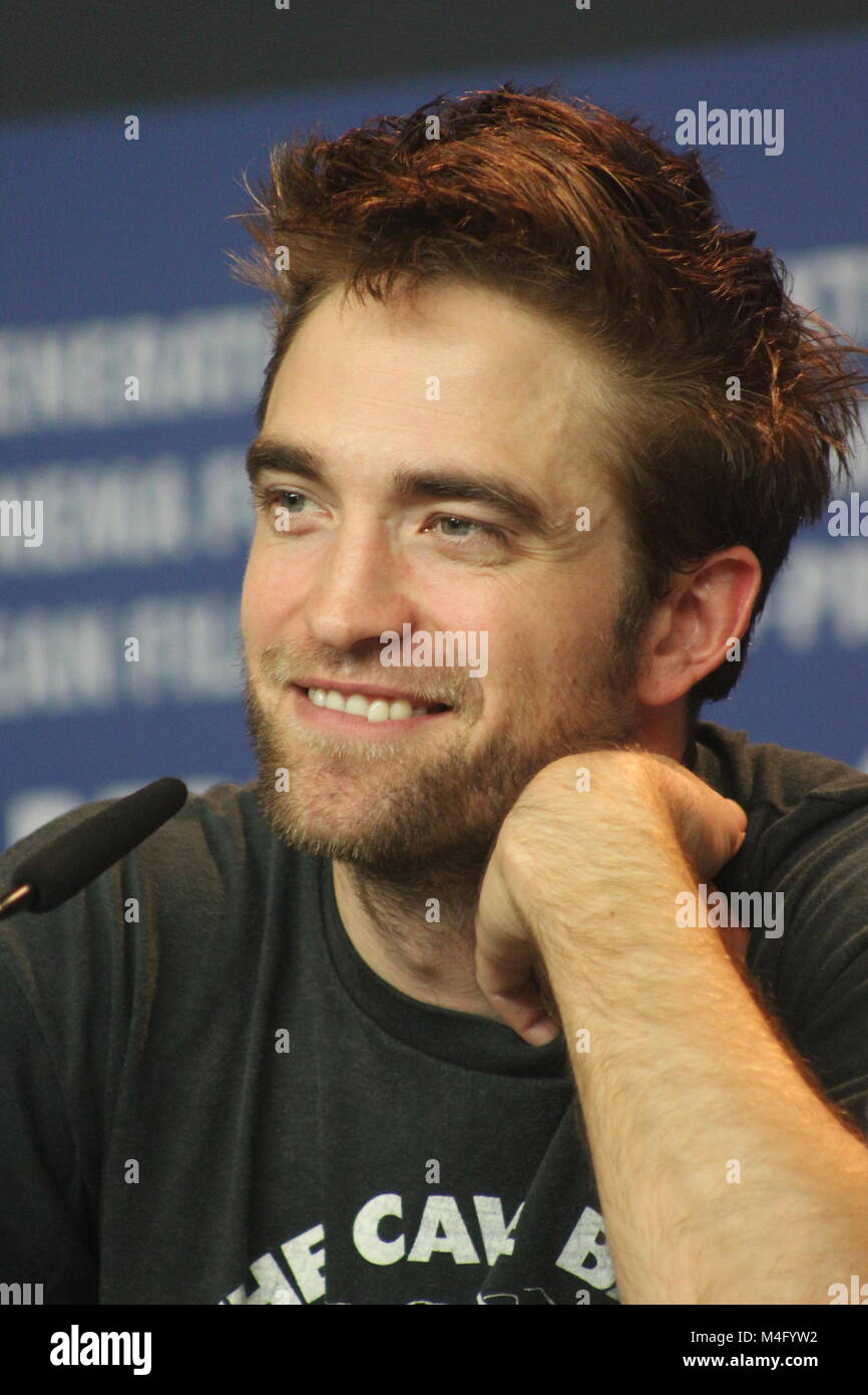 Press conference at the Grand Hyatt Hotel in Berlin/Germany for “Damsel“ by 68th BERLINALE (International Film Festival.)  Featuring: Robert Pattinson, David Zellner, Natham Zellner, Mia Wasikowska . Where: Berlin/Germany, When: 16.February 2018, “Credits: T.O.Pictures / Alamy Live News“ Stock Photo