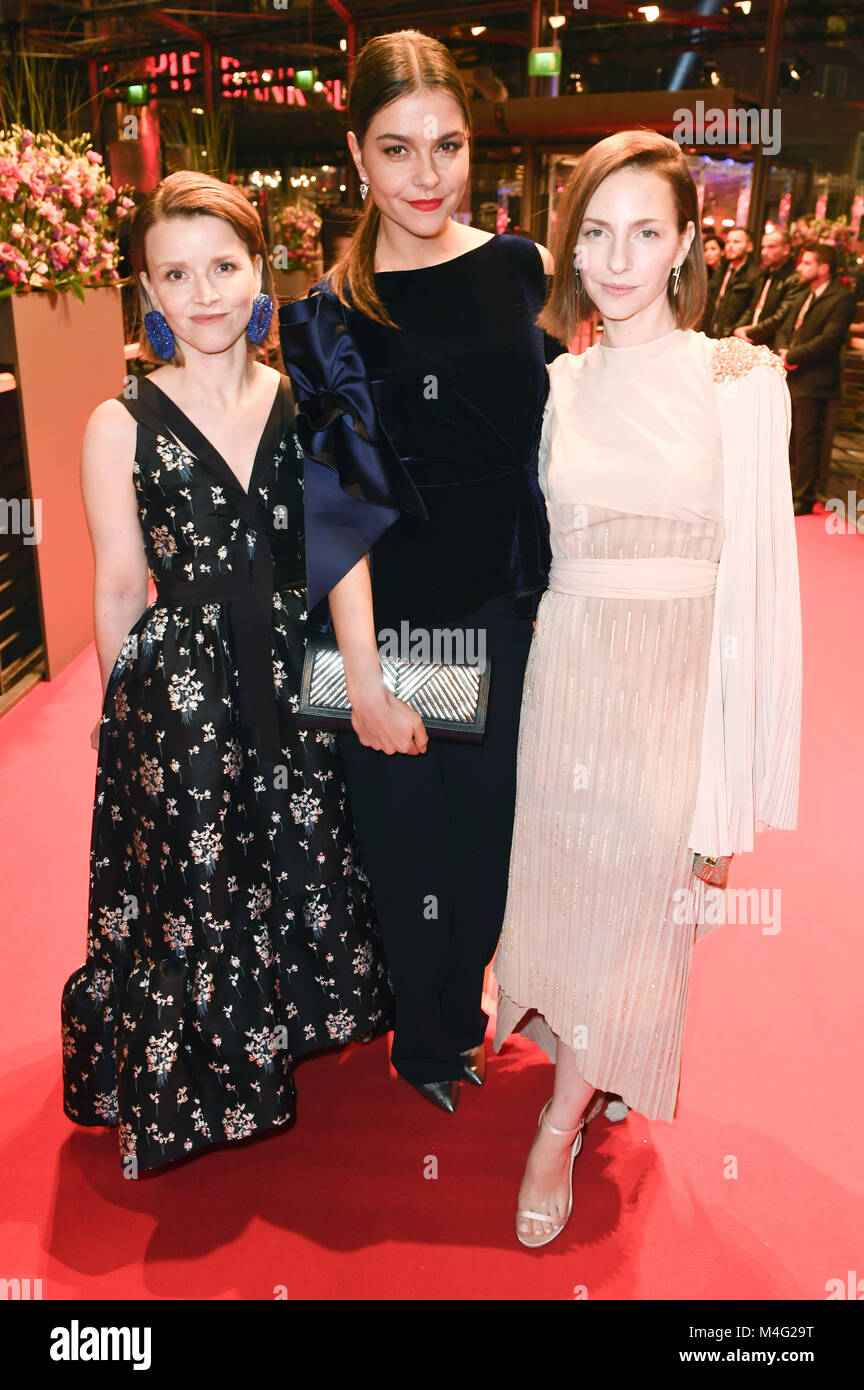 Berlin, Germany. 15th Feb, 2018. Karoline Schuch, Susan Hoecke and