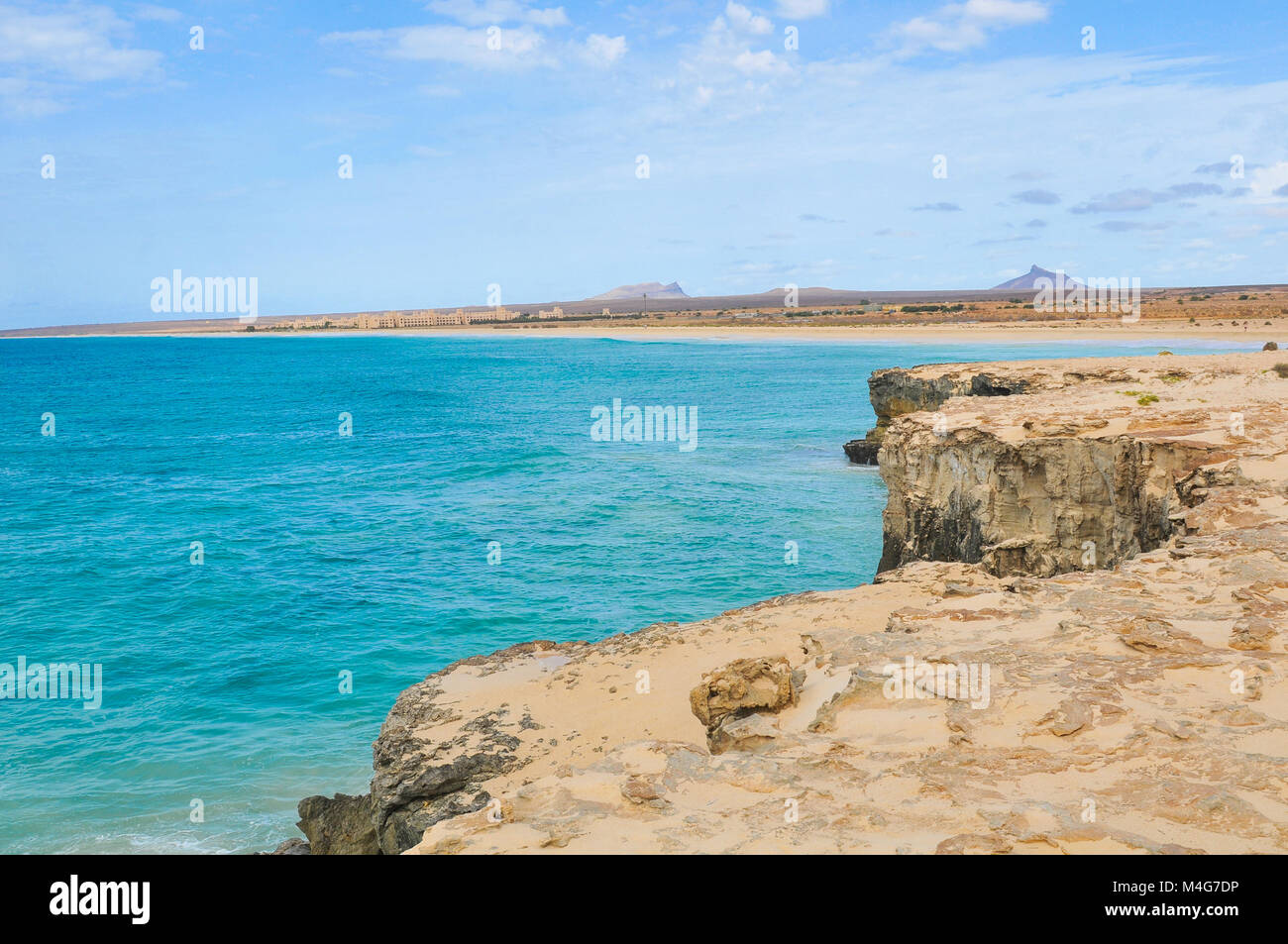 Marine landscape with volcanic rocks in Cape Verde, Africa Stock Photo ...