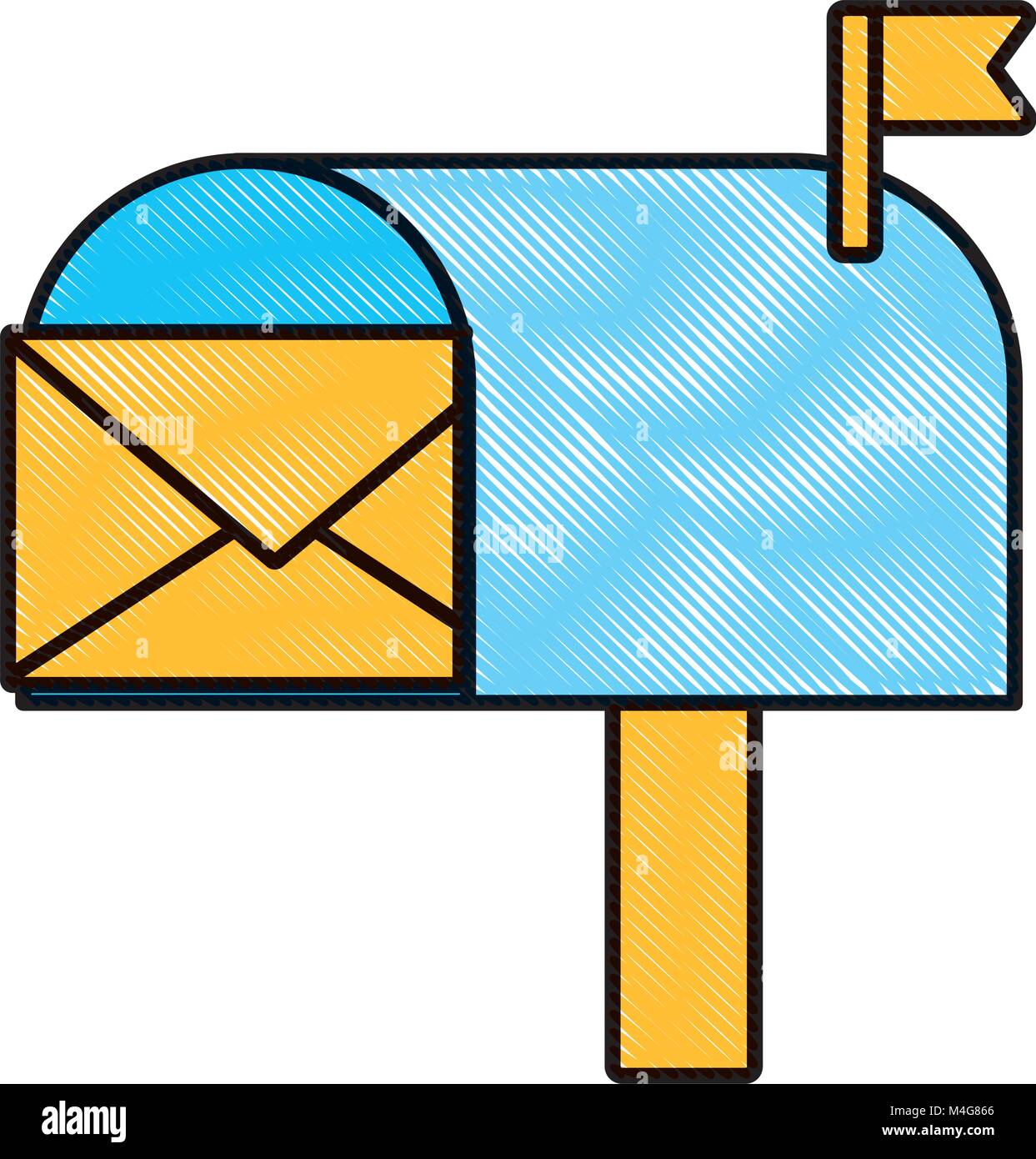 mailbox with envelope icon Stock Vector Image & Art - Alamy