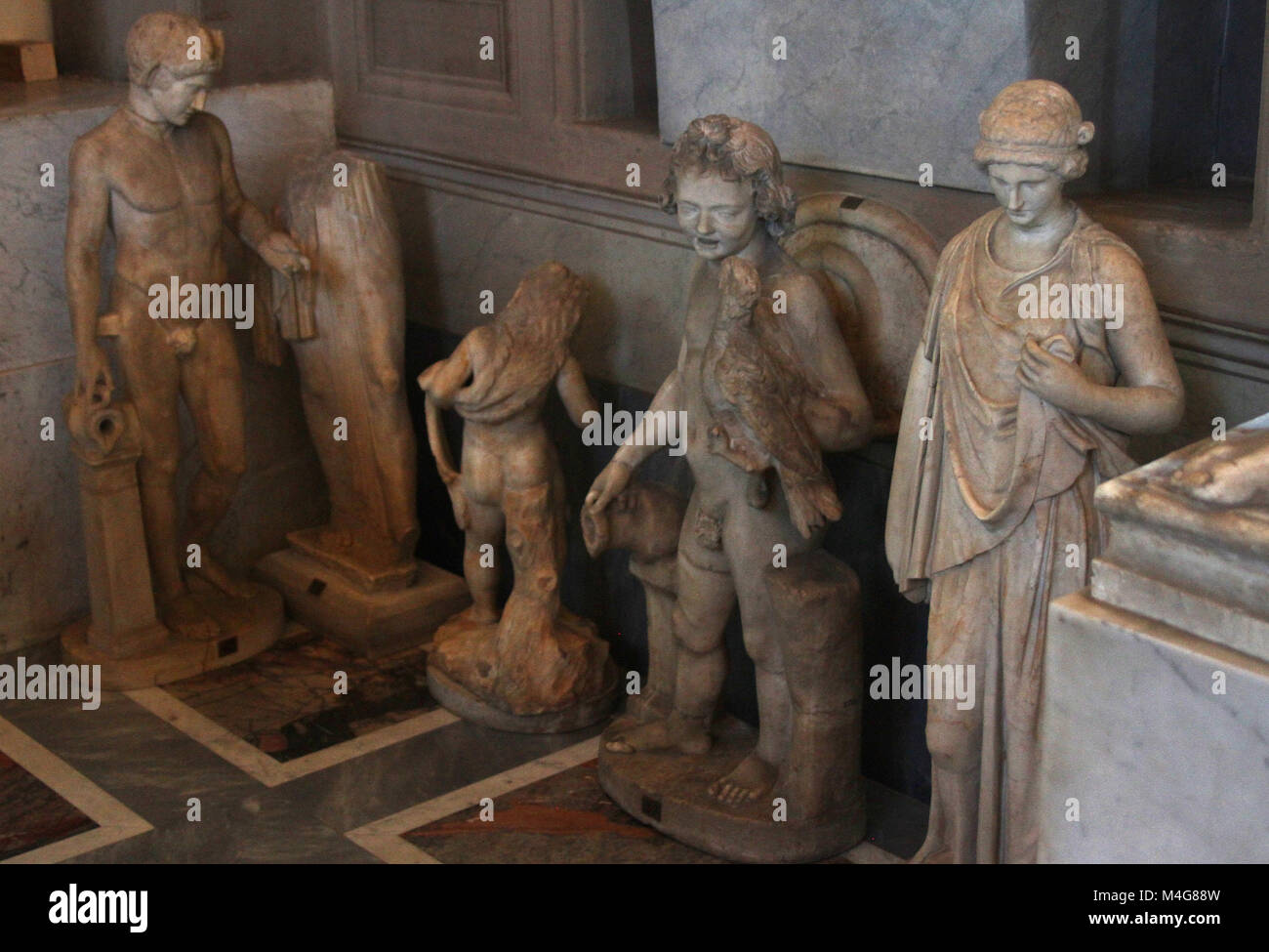 Sculptures within the Vatican Museum, Vatican City, Rome, Italy. Stock Photo