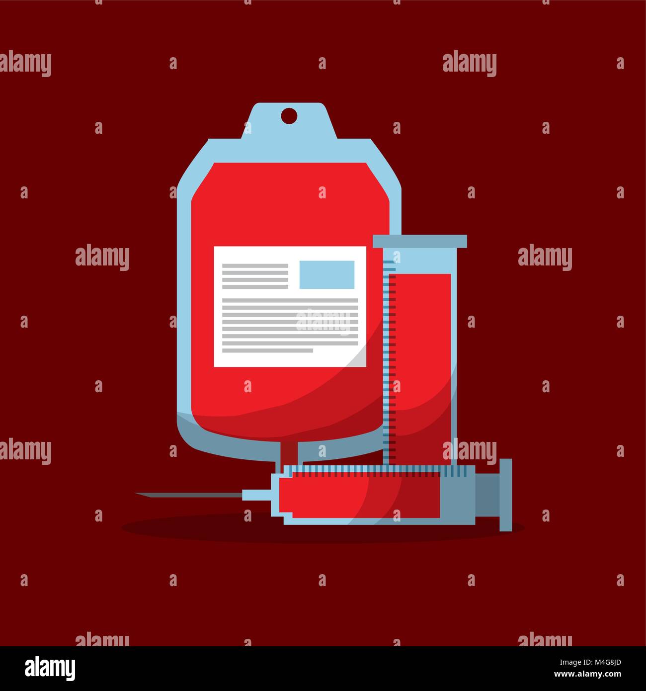 bag blood test tube and syringe medical equipment Stock Vector Image ...