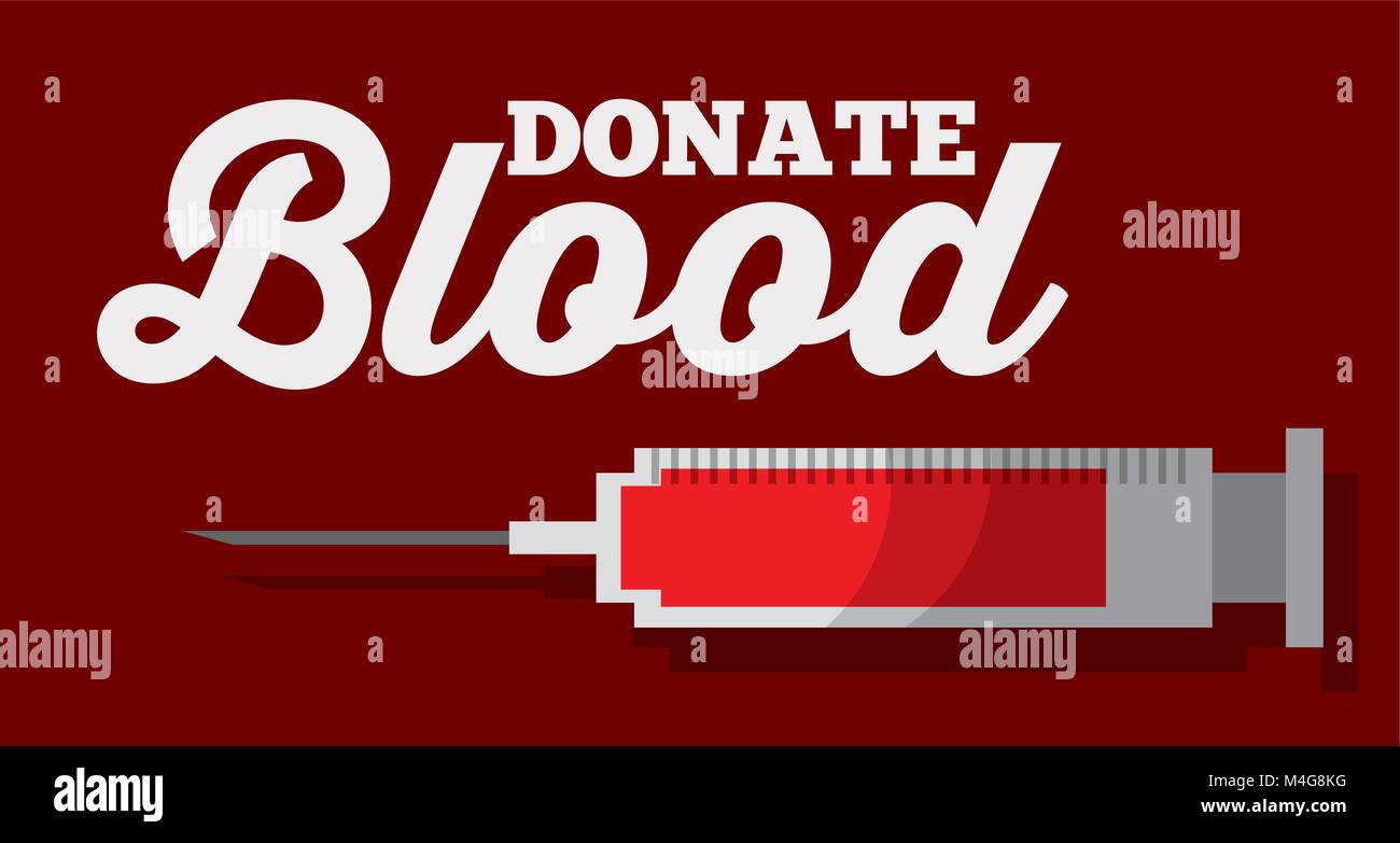 Woman blood test syringe Stock Vector Images - Alamy