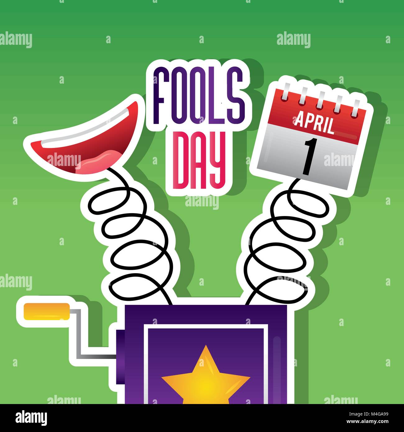 October Fools Day Happy fools day card number Stock Vector Images - Alamy
