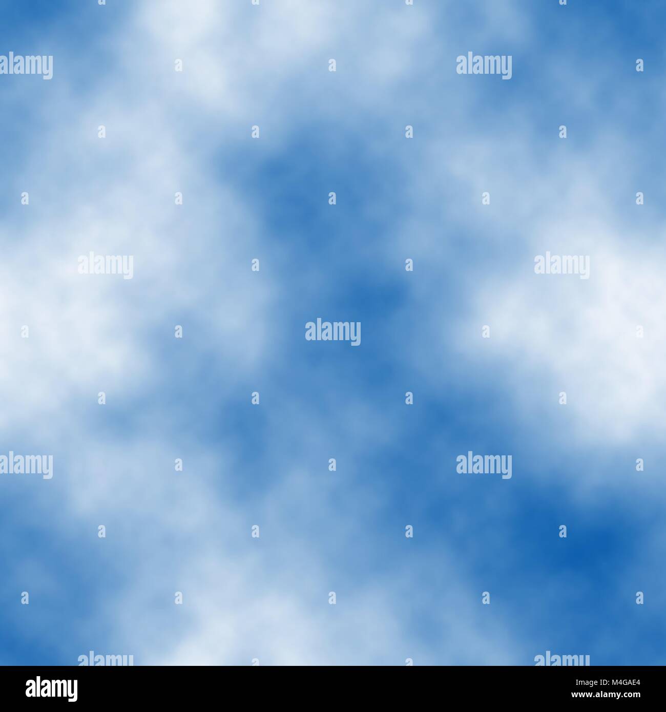 Seamless vector tile of white clouds in a blue sky made using a gradient mesh Stock Vector