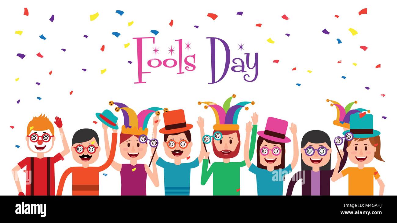 October Fools Day people celebration fools day Stock Vector Image & Art - Alamy