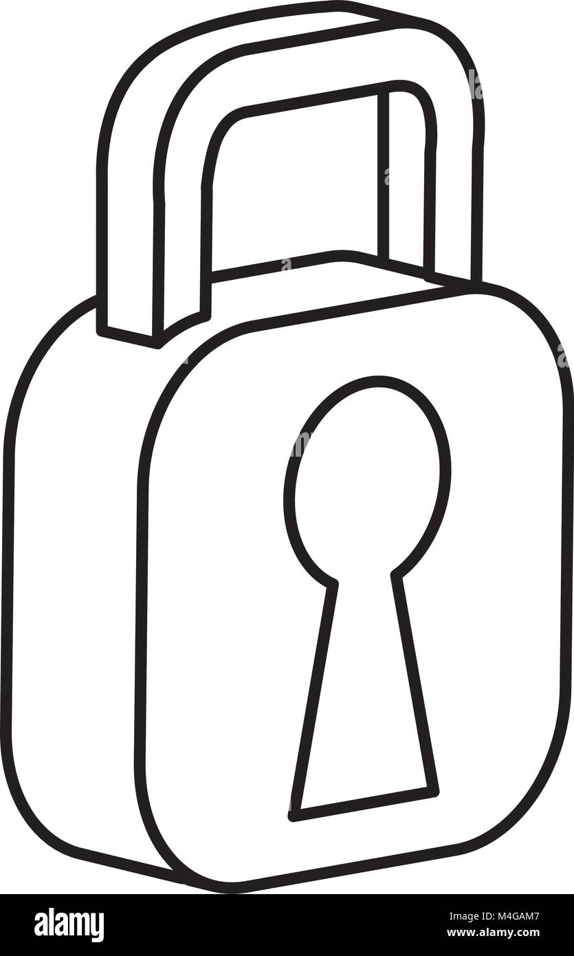 safe padlock isolated icon Stock Vector Image & Art - Alamy