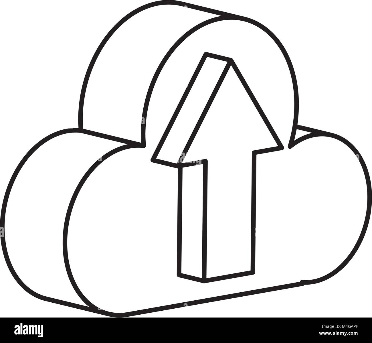 cloud computing with arrow upload Stock Vector Image & Art - Alamy