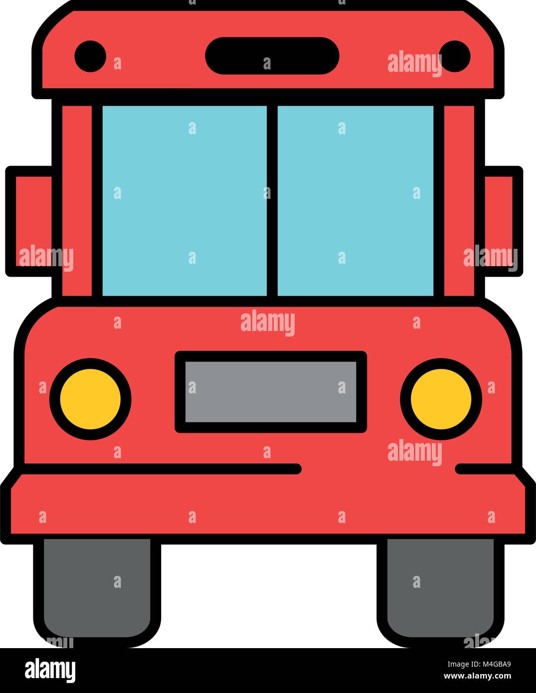 bus front isolated icon Stock Vector Image & Art - Alamy