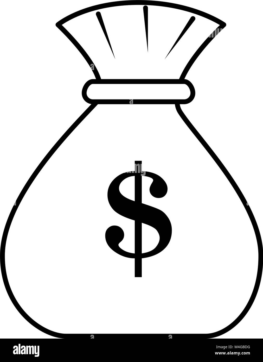 money bag isolated icon Stock Vector Image & Art - Alamy