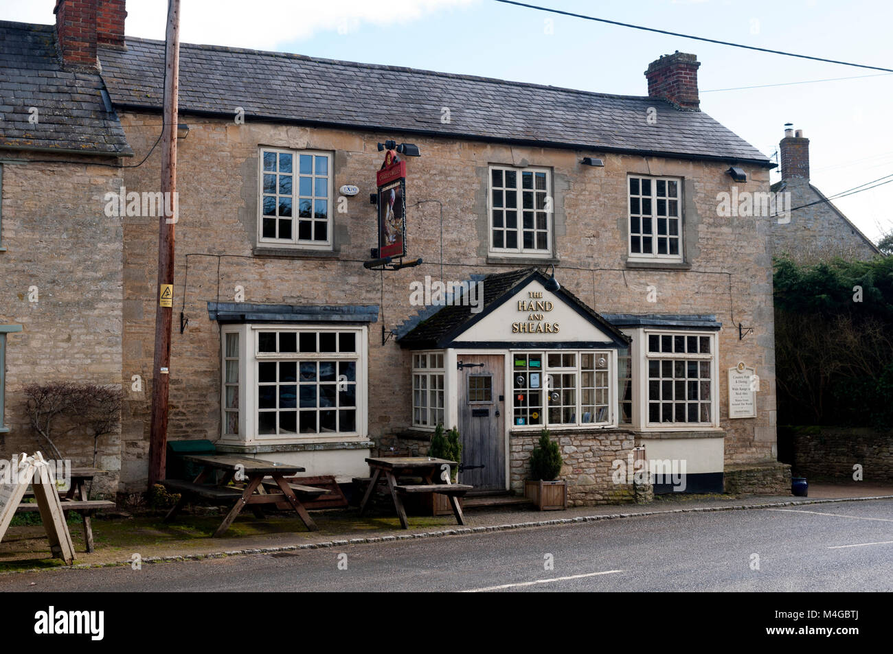 The Hand and Shears pub, Church Hanborough, Oxfordshire, England, UK Stock Photo Alamy